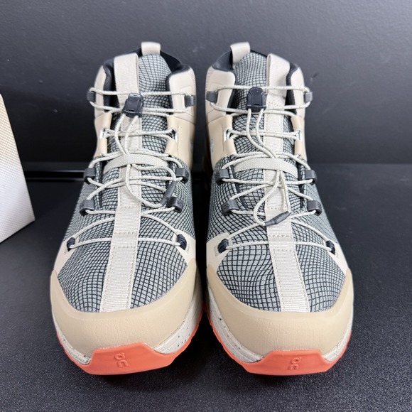 On Running Cloudtrax Men's Size 8.5 Sensa Sand Flame Hiking Mid Boot Shoes Tan - Picture 4 of 15